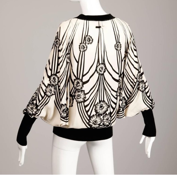Jean Paul Gaultier Art Nouveau Batwing Top Shirt Blouse - Picture 2 of 8